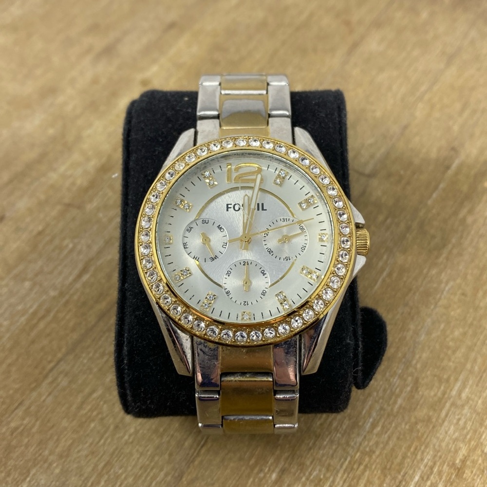 Fossil Riley Multifunction Two-Tone Stainless Steel Watch